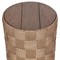 Joel Coastal Beach Stained Brown Teak Woven Round Outdoor End Table