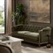 Khloe Rustic Lodge Green Performance Brown Wood Tufted Sofa - 78&quot;