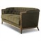 Khloe Rustic Lodge Green Performance Brown Wood Tufted Sofa - 78&quot;