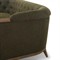 Khloe Rustic Lodge Green Performance Brown Wood Tufted Sofa - 78&quot;