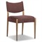 Odelia Modern Classic Maroon Velvet Brown Oak Dining Chair