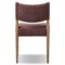 Odelia Modern Classic Maroon Velvet Brown Oak Dining Chair