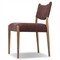 Odelia Modern Classic Maroon Velvet Brown Oak Dining Chair