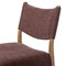 Odelia Modern Classic Maroon Velvet Brown Oak Dining Chair