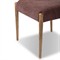 Odelia Modern Classic Maroon Velvet Brown Oak Dining Chair