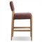 Odelia Modern Classic Maroon Velvet Brown Oak Counter Stool