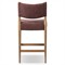 Odelia Modern Classic Maroon Velvet Brown Oak Counter Stool