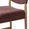 Odelia Modern Classic Maroon Velvet Brown Oak Counter Stool