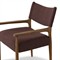 Odelia Modern Classic Maroon Velvet Brown Oak Dining Arm Chair