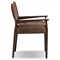 Odelia Modern Classic Brown Leather Oak Dining Arm Chair
