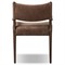 Odelia Modern Classic Brown Leather Oak Dining Arm Chair