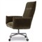 Leon Modern Classic Olive Green Velvet Stainless Steel Executive Office Chair