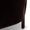 Riley Mid Century Modern Dark Brown Velvet Oak Barrel Chair
