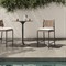 Rosalie Modern Classic Black Aluminum Woven Wicker Outdoor Counter Stool