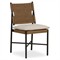 Rosalie Modern Classic Black Aluminum Woven Wicker Outdoor Dining Side Chair