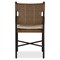 Rosalie Modern Classic Black Aluminum Woven Wicker Outdoor Dining Side Chair