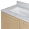 Cynthia Modern Classic Carrara Marble Bleached Oak Double Vanity Sink - 60&quot;