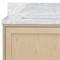 Cynthia Modern Classic Carrara Marble Bleached Oak Double Vanity Sink - 60&quot;