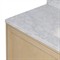 Cynthia Modern Classic Carrara Marble Bleached Oak Wide Vanity Sink - 48&quot;