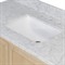 Cynthia Modern Classic Carrara Marble Bleached Oak Wide Vanity Sink - 48&quot;