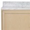 Cynthia Modern Classic Carrara Marble Bleached Oak Wide Vanity Sink - 48&quot;