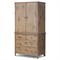 Basil Rustic Lodge Weathered Oak Armoire