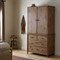 Basil Rustic Lodge Weathered Oak Armoire