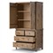 Basil Rustic Lodge Weathered Oak Armoire