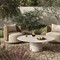 Regine Modern Classic Beige Concrete Round Outdoor Coffee Table