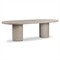 Regine Modern Classic Beige Concrete Oval Outdoor Dining Table - 102&quot;