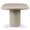 Regine Modern Classic Beige Concrete Oval Outdoor Dining Table - 102&quot;