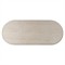 Regine Modern Classic Beige Concrete Oval Outdoor Dining Table - 102&quot;