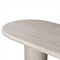 Regine Modern Classic Beige Concrete Oval Outdoor Dining Table - 102&quot;
