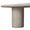 Regine Modern Classic Beige Concrete Oval Outdoor Dining Table - 102&quot;