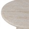 Regine Modern Classic Beige Concrete Round Pedestal Outdoor End Table