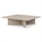 Rosal Modern Classic Natural Oak Woven Rush Square Coffee Table