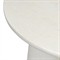 Aurore Modern Classic Aged White Concrete Round Outdoor Coffee Table