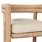 Claire Coastal Beach Cream Woven Wicker Outdoor Dining Arm Chair