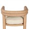 Claire Coastal Beach Cream Woven Wicker Outdoor Dining Arm Chair