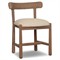 Cassel Coastal Beach Brown Teak Woven Outdoor Dining Chair