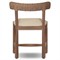 Cassel Coastal Beach Brown Teak Woven Outdoor Dining Chair