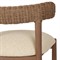 Cassel Coastal Beach Brown Teak Woven Outdoor Dining Chair