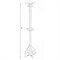 Marcia Traditional White Mango Wood Gold Iron Coat Rack