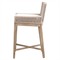Orla Coastal Beach Cream Performance Grey Mahogany Wood Counter Stool