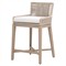 Orla Coastal Cream Performance Washed Brown Wood Outdoor Counter Stool