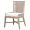 Orla Coastal Cream Performance Grey Wood Woven Dining Chair - Set of 2