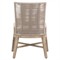 Orla Coastal Cream Performance Grey Wood Woven Dining Chair - Set of 2