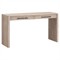 Cayson Coastal Beach Grey Acacia Wood Rectangular Console Table