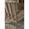 Charlize Modern Classic Beige Striped Oak Club Arm Chair