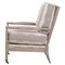 Charlize Modern Classic Beige Striped Oak Club Arm Chair